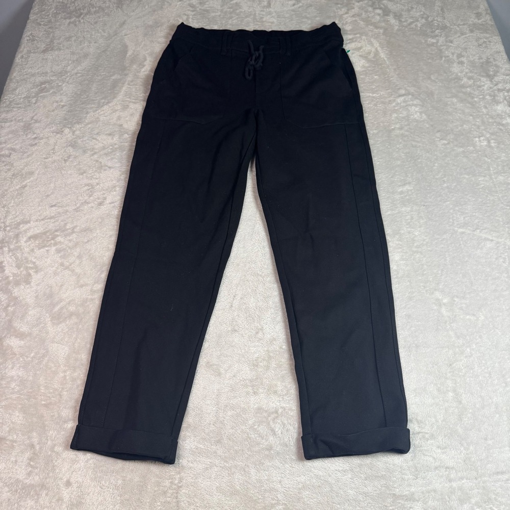 Democracy Womens High Rise Pull On Black Cuffed Pants Size Medium